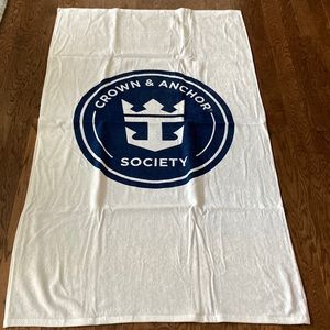 NWOT vintage Royal Caribbean Crown & Anchor Society beach towel